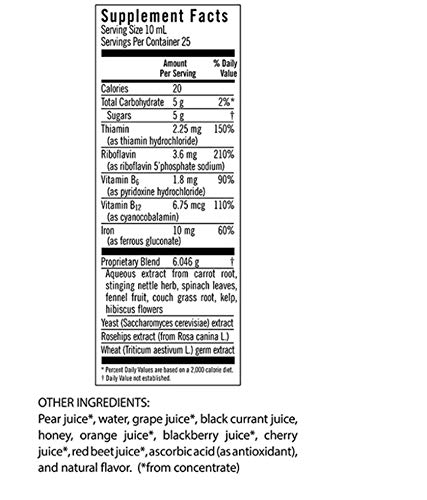 Floradix Liquid Iron and Vitamin Formula 250ml