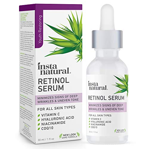 InstaNatural Retinol Serum for Face with Niacinamide, Vitamin C, and Hyaluronic Acid, Anti Aging for Firmer Skin, Lines…