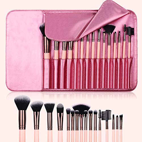 Premium Quality 15pcs Makeup Brushes Set, includes eye shadow brush, foundation brush, blush brush, concealer brush…