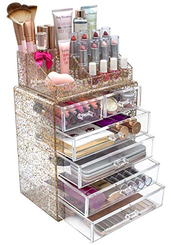 Sorbus Clear Cosmetic Makeup Organizer – Make Up & Jewelry Storage, Case & Display – Spacious Design – Great Holder for…