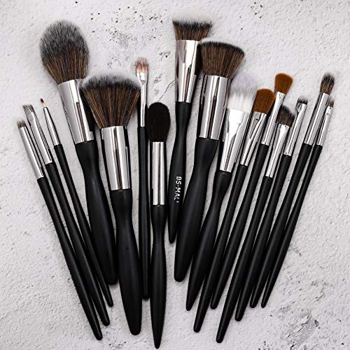 BS-MALL Makeup Brush Set 16pcs Makeup Brushes Premium Synthetic Bristles Powder Foundation Blush Contour Concealers Lip…