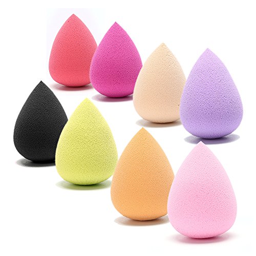 Bromose 8 Pcs Makeup Blender Sets Sponges Beauty Flawless Water Droplets Sponge Foundation Puff, Flawless Foundation…