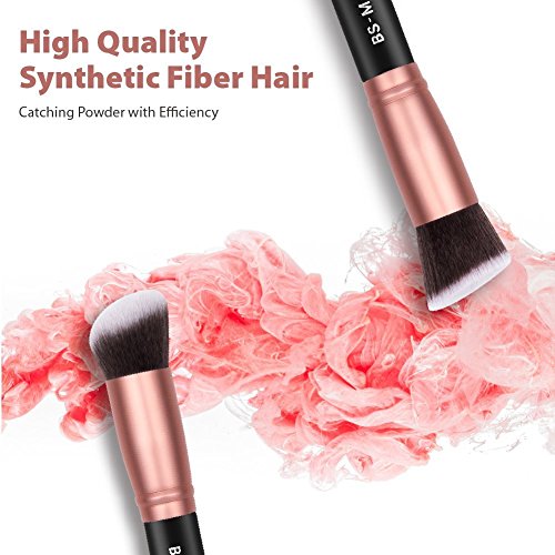 Makeup Brushes BS-MALL Premium Synthetic Foundation Powder Concealers Eye Shadows Makeup 14 Pcs Brush Set, Rose Golden…
