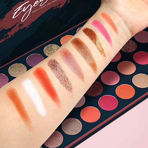 EYESEEK Matte Eyeshadow Palette, Neutral Eye Makeup Palettes Sets with Brushes, Brown & Nude Pink 45 Shades Smokey with…