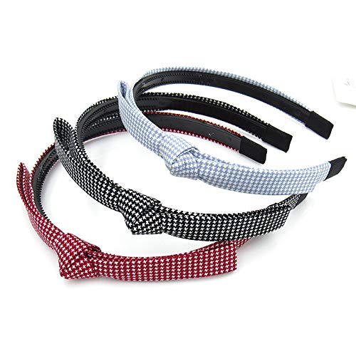 Bow Headband -Simple and Fashion Knotted Knitted Headband for Women and Girls, Elastic Non-slip Turban Hairband for Spa…