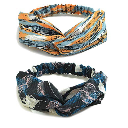 LASAION Headbands for Women 10 Pack Twist Knotted Stretchy Hair Bands