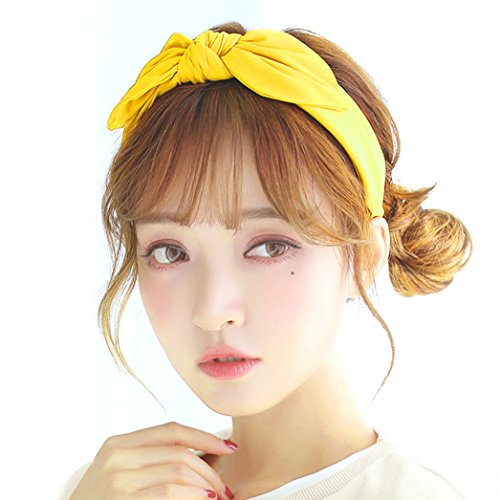 Miayon Women Headbands Headwraps Hair Bands Bows Accessories Turban Head Wraps Cotton 10pcs Solid Color for Woman Girls