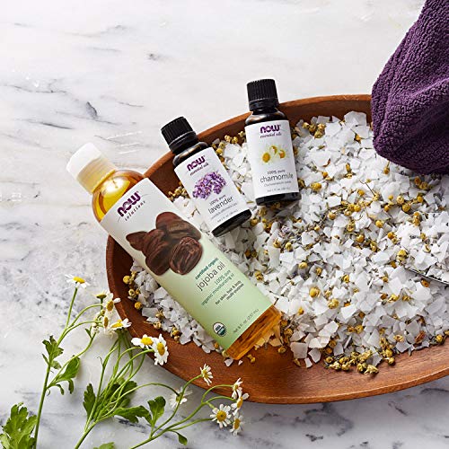 NOW Solutions, Organic Jojoba Oil, Moisturizing Multi-Purpose Oil for Face, Hair and Body, 4-Ounce