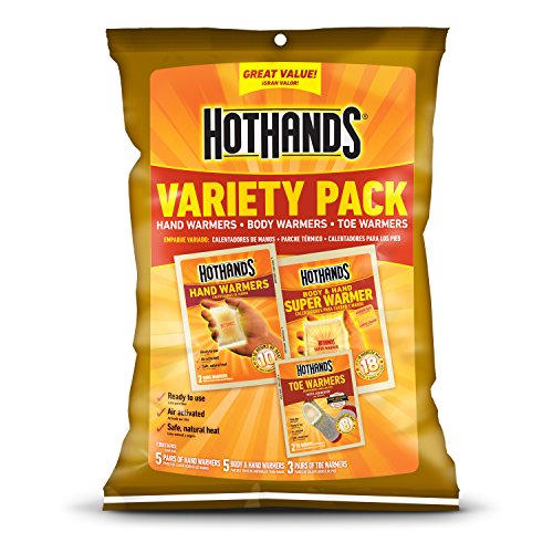 HotHands Toe, Hand, & Body Warmer Variety Pack – Long Lasting Safe Natural Odorless Air Activated Warmers