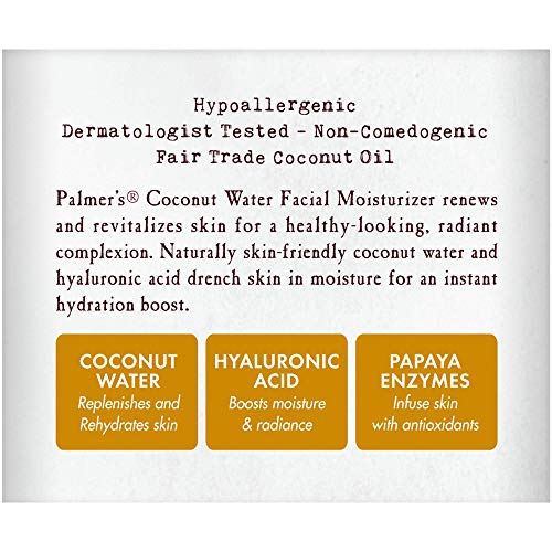 Palmer’s Coconut Oil Formula Coconut Water Face Moisturizer, 1.7 Ounce Jar