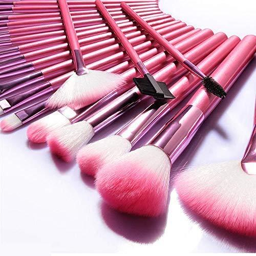 Makeup Brushes NEVSETPO 24pcs Synthetic Cosmetics Makeup Brush Set with Case Travel Organizer Full Face Makeup Kits for…