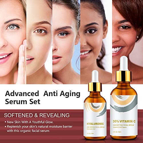 Wumal 2 Pack Serum Set – Vitamin C Serum, Retinol Serum for Firming, Brightening & Hydrating – Reset Your Skin Day…