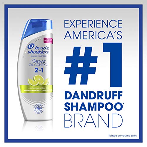 Head and Shoulders Instant Oil Control Anti-Dandruff 2in1 Shampoo & Conditioner, 12.8 fl oz