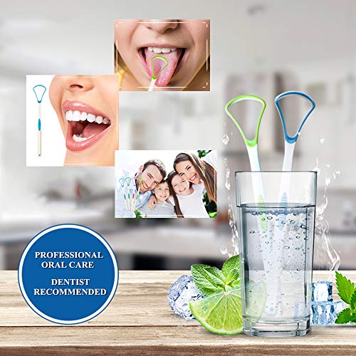Tongue Scraper Cleaner 100% BPA Free Tongue Scrapers with Travel Handy Case for Adults, Kids, Healthy Oral Care, Easy to…