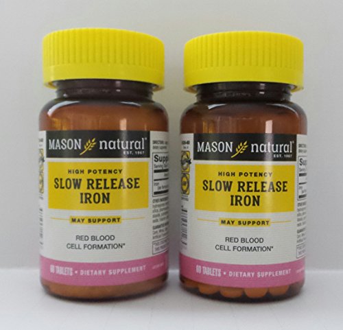 Mason Vitamins Slow Release Iron Compare to The Active Ingredients in Slow Fe, 1-Ounce (Pack of 2)
