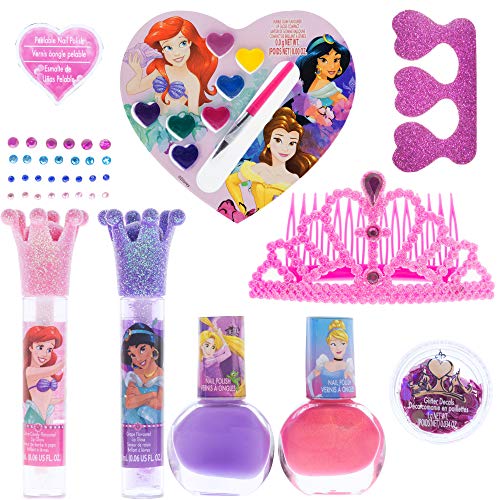 Townley Girl Disney Princess Cosmetic Backpack, 10 Pcs