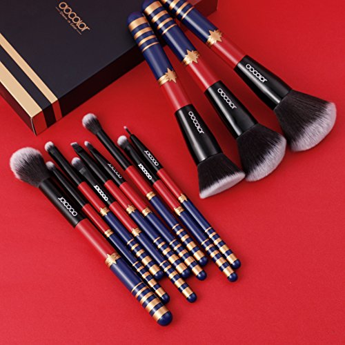 Docolor Makeup Brushes 12 Pieces Starlight Goddess Makeup Brush Set Professional Face Powder Foundation Blending Blush…