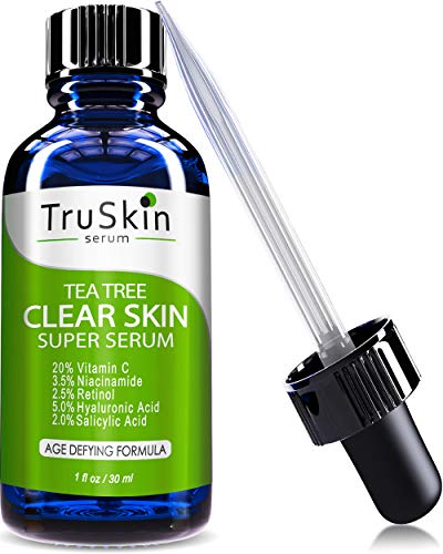 TruSkin Tea Tree Clear Skin Super Serum, Formulated with Tea Tree Oil, Vitamin C, Salicylic Acid, Niacinamide & Retinol…
