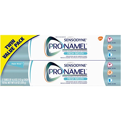 Sensodyne Pronamel Fresh Breath Enamel Toothpaste for Sensitive Teeth, to Reharden and Strengthen Enamel, Fresh Wave – 4…