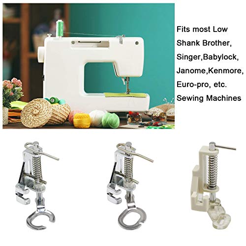 Large Metal Free Motion Quilting Darning Sewing Machine Presser Foot – Fits All Low Shank Singer, Brother, Babylock…
