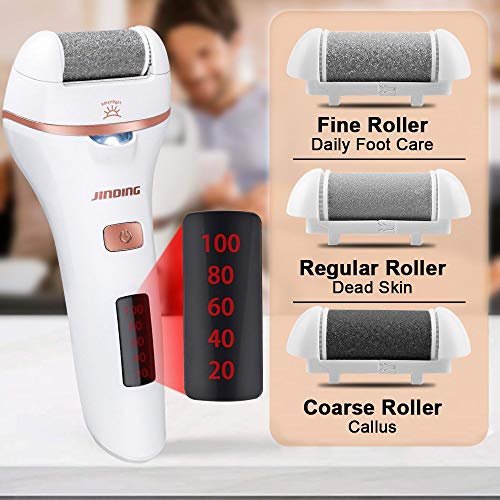 Aottom Electric Foot Callus Remover Kit – Rechargeable Pedicure Foot File Tools – Professional Feet Care with 3 Roller…