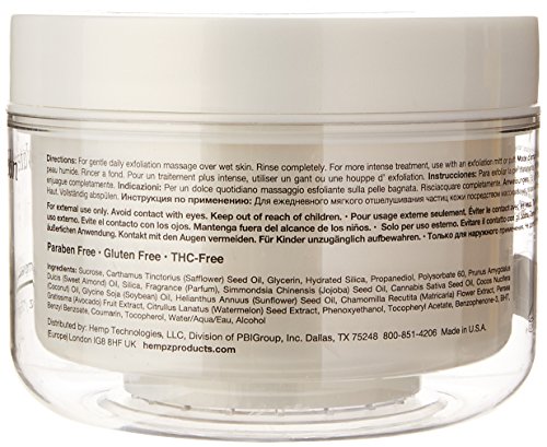 Hempz Herbal Sugar Body Scrub, Pearl White, Fresh Coconut/Watermelon, 7.3 Fluid Ounce
