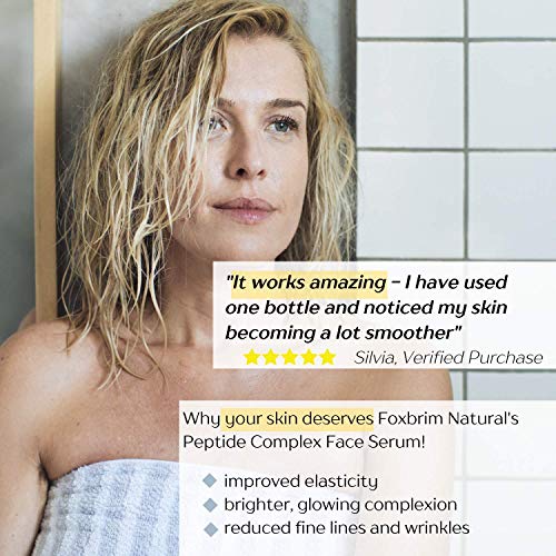 Collagen Peptide Face Serum – Reduce Fine Line & Wrinkles, Tighten & Lift Skin, Anti-Aging Smoothing Facial Serum…