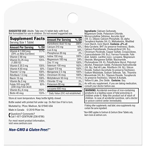 Centrum Multivitamin for Men, Multivitamin/Multimineral Supplement with Vitamin D3, B Vitamins and Antioxidants – 120…