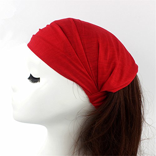 12 Pcs Ladies cotton Hairband Head Band Headband Wrap Neck Head Scarf Cap 2 in 1 Bandana