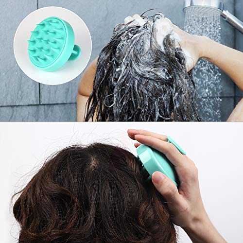 HEETA Hair Shampoo Brush, Scalp Care Hair Brush with Soft Silicone Scalp Massager (Green)