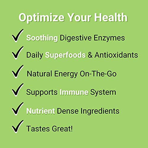 Smart Pressed Organic Greens Superfoods Juice Powder Single Serving Cold-Pressed Vegan Alkalizing Green Juice Cleanse…