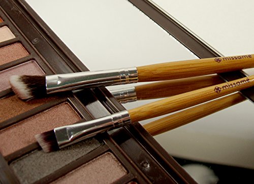 Missamé Vegan Makeup Brushes For Foundation, Blending Blush And Eye Cosmetic, Premium Synthetic Hair, Make Up Brush Set…
