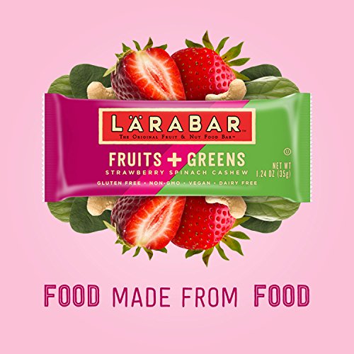 Larabar Strawberry Spinach Cashew, Gluten Free Vegan Fruit & Nut Bars, 15 ct
