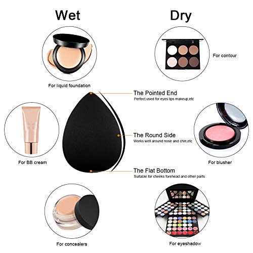 BS-MALL Makeup Brush Set 11Pcs Bamboo Synthetic Kabuki Brush Set Foundation Powder Blending Concealer Eye shadows Blush…