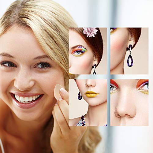 Snowflakes Mini Beauty Makeup Sponge Blender for Eyes, Small Makeup Sponges Mini Under Eyes 6 pcs,Latex Free.