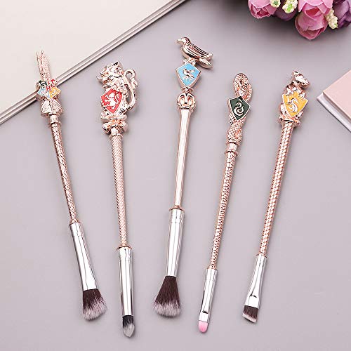 Magic Wand Makeup Brushes Set – 5pcs Wizard Wand Makeup Brushes Foundation Blending Blush Eyeshadow Face Lip Powder…