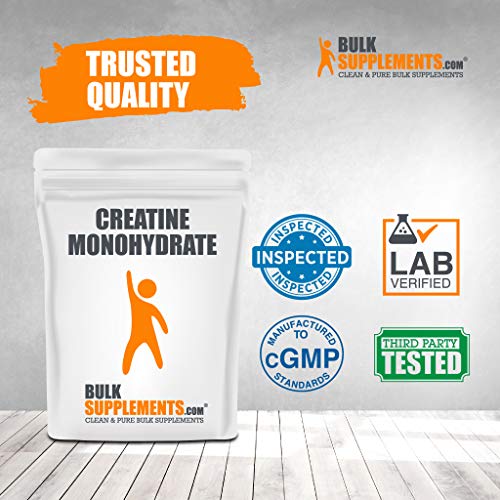 BULKSUPPLEMENTS.COM Creatine Monohydrate Powder – 5g of Micronized Creatine Monohydrate Powder per Serving, Pre Workout…