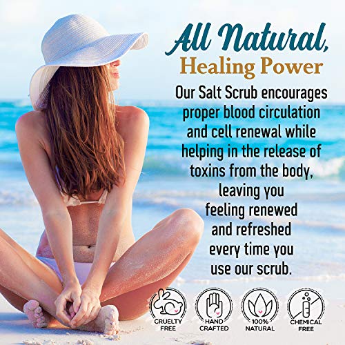 Exfoliating Body Scrub – Pure Dead Sea Salt Scrub for Hands and Body, 16 fl oz Hydrating Moisturizing Skin Care Gift Set…