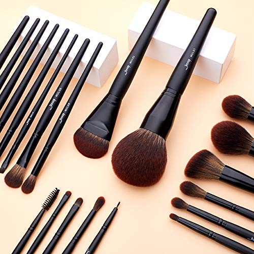 Jessup Makeup Brushes Set Premium Synthetic Powder Foundation Highlight Concealer Eyeshadow Blending Eyebrow Liner…