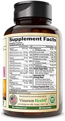 Multivitamin for Women – Daily Womens Multivitamin Supplement with Magnesium, Biotin, Vitamin A, Vitamin C, Vitamin D…