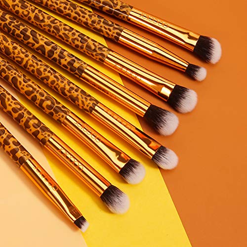 Docolor Makeup Brushes Leopard 12 Pieces Professional Makeup Brush Set Premium Synthetic Brushes Set Kabuki Foundation…