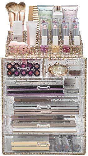 Sorbus Clear Cosmetic Makeup Organizer – Make Up & Jewelry Storage, Case & Display – Spacious Design – Great Holder for…