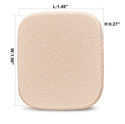 KOOBA 2pcs Square Makeup Sponges with 1 Travel Case, Beauty Face Primer Compact Powder Puff, Blender Sponge Replacement…