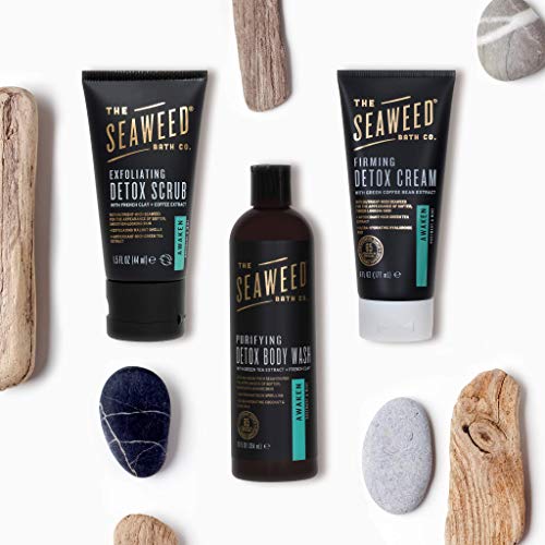 Seaweed Bath Co. Detox Body Scrub, Rosemary Mint Scent, 6 Ounce, Sustainably Harvested Seaweed, French Sea Clay, Coffee…