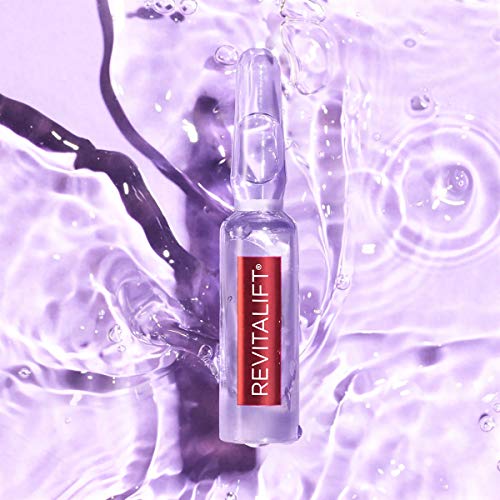 L’Oreal Paris Revitalift Derm Intensives Hyaluronic Acid Serum Ampoules 7 Day Boost Pure Hyaluronic Acid Anti-Aging Ampoules to visibly replump skin in 7 days, 7 Ampoules, 0.28 fl; oz.