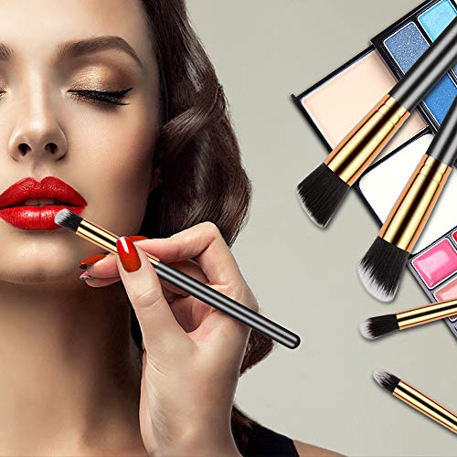 Makeup Brush Set – Premium Synthetic 10pcs Mini Eyeshadow Powder Eyebrow Eyeliner Blush Foundation Concealer Cosmetic…