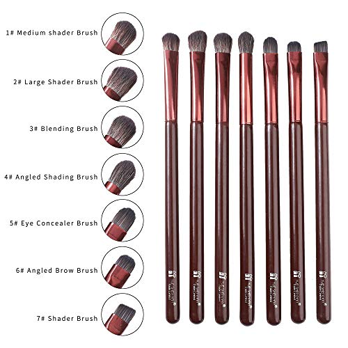 7Pcs Eyeshadow Brush Sets. Premium Eye brush. Concealer, Eyebrow Brush, Contour Brush, Foundation Blending Brush By YUE…