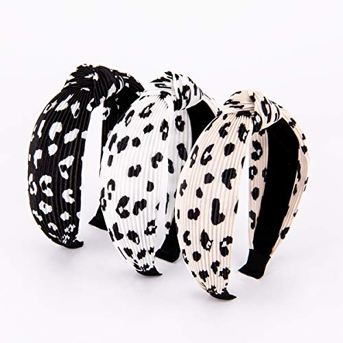 Knot Headband For Women | Comfortable And Stylish Top Knot Headband For Women | Hair Accessories For Women | Leopard…