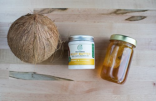 Petal Fresh Pure Restoring Honey & Coconut Body Butter, Organic Coconut Oil, Argan Oil, Shea Butter, Intense Hydration…