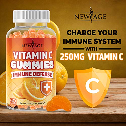 NEW AGE Vitamin C Gummies Orange Vitamin C Gummy – Supports Healthy Immune System – Vegetarian Without Gluten (120…